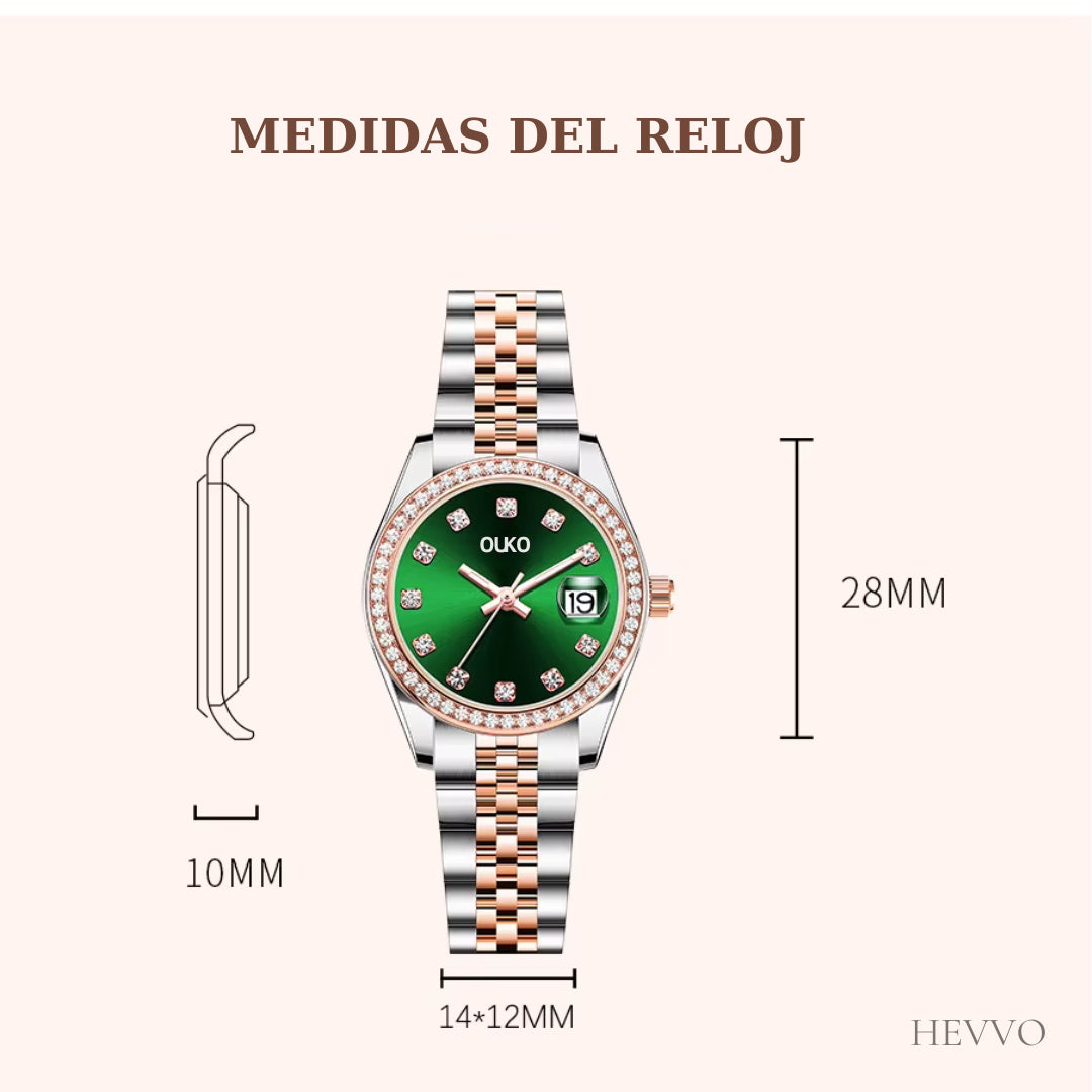 Reloj Mezclado Plata e Dorado - Elegance